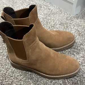 Cole Haan Women's Tan Suede Chelsea Booties